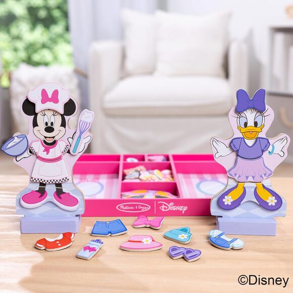 Melissa & Doug Minnie Mouse Daisy Duck Deluxe Wooden Magnetic Dress-Up NWT - Picture 9 of 9